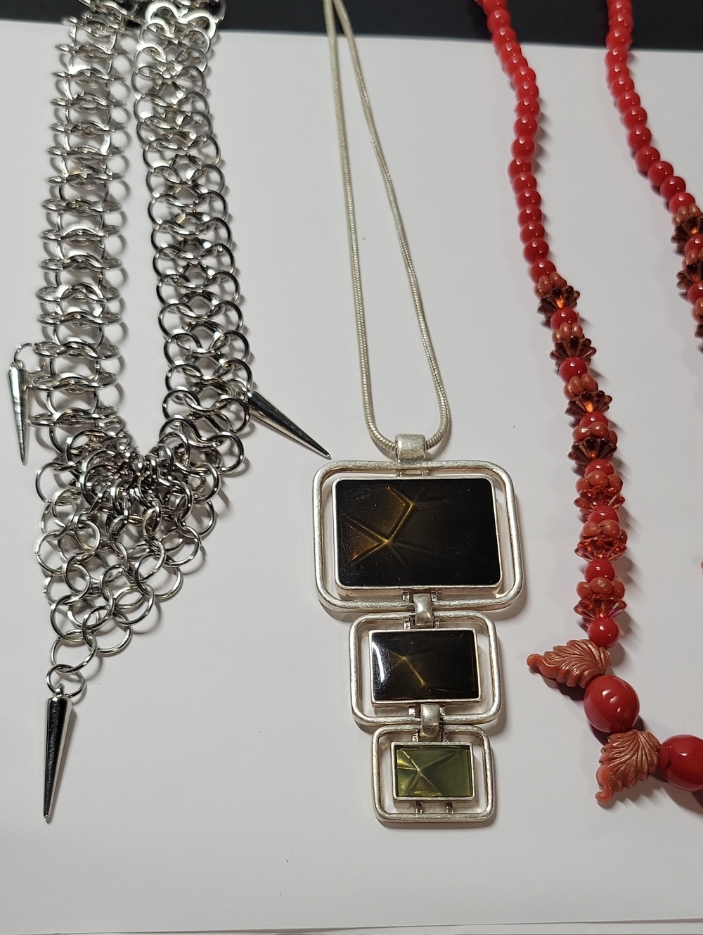 Silver-tone Pendant Necklace Lot